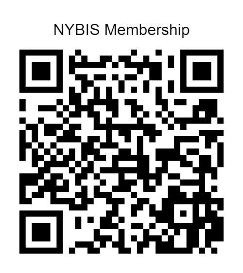 NYBIS Membership QR code — scan to become a member